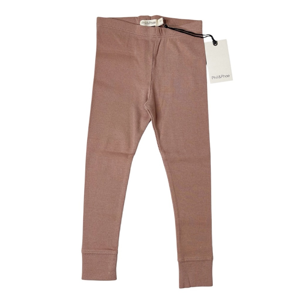 NWT/Boutique Phil&Phae Organic Gender Neutral Rib Leggings in Powder